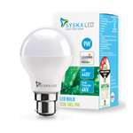 SYSKA 9W LED Bulb with Energy Saving, No-Mercury, Up to 50000 Hours Life Spans- White (Pack of 4)